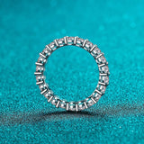 Adorable 18K YGP 2.2 CT Moissanite Diamonds Eternity Rings for Women - Engagement Wedding Fine Rings - The Jewellery Supermarket