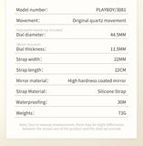 Stunning Top Brand Fashion Trend Elegant Original Silicone Strap Waterproof  Multifunction Quartz Wrist Watches