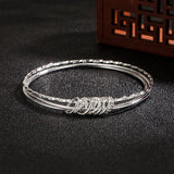 Fashion 925 Sterling Silver Lucky Beads charm Bangles For Women - Charm Bracelets Luxury Designer Jewellery - The Jewellery Supermarket