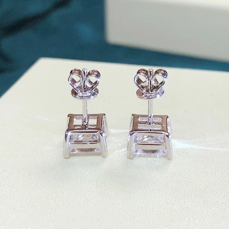 Dazzling 1.2-4 Carat Moissanite Diamonds Stud Earrings for Women and Men - Solid 925 Sterling Silver Fine Jewellery - The Jewellery Supermarket