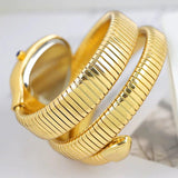 Classic Snake Shape Zircon Diamonds Quartz Watches for Women's Fashionable Elegant High Grade Women's Watches