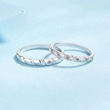 Luxury Moissanite Diamonds Couple Wedding Rings - 925 Sterling Silver Fashion Simple Fine Jewellery