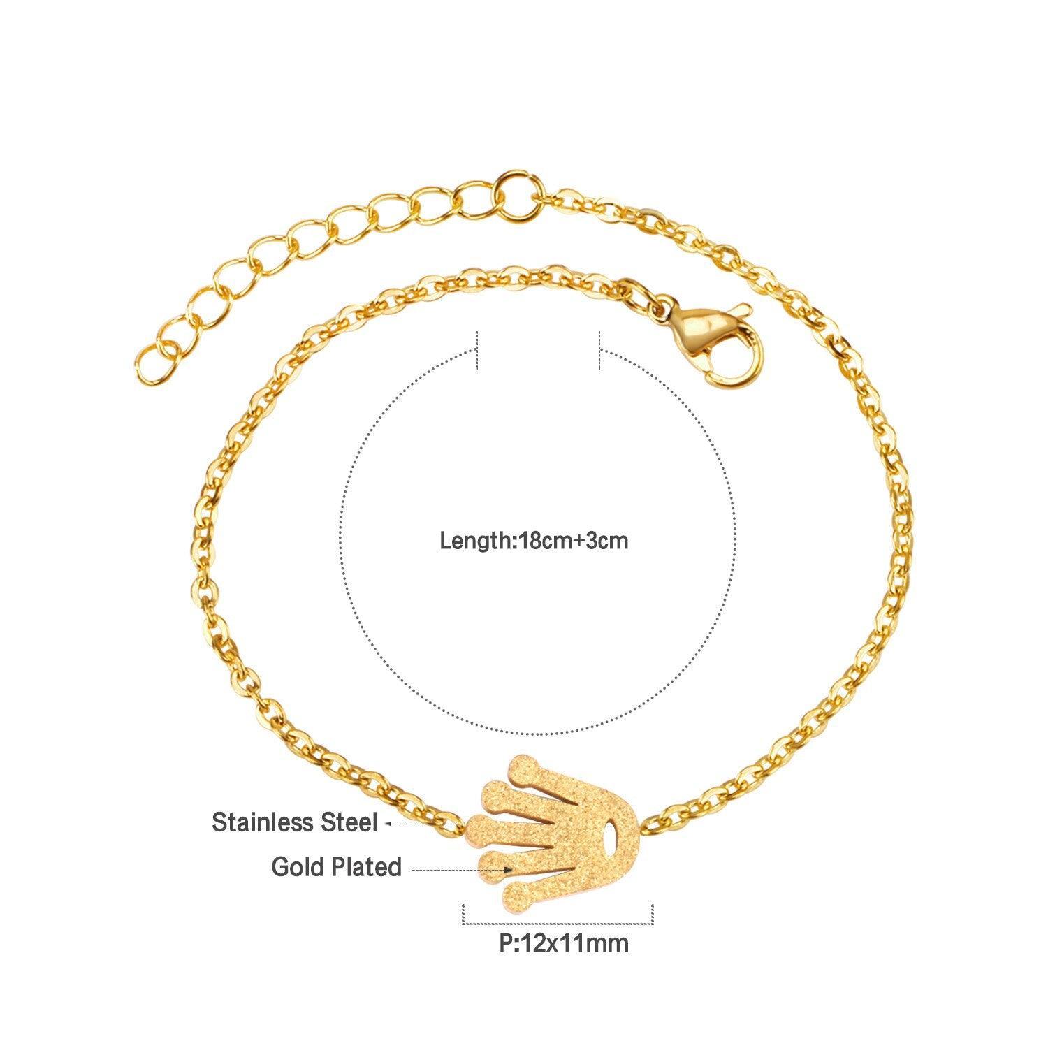 Simple Trendy Charm Bracelets for Women - Stainless Steel Infinity 8 Snowflake Hamsa Hand Tiny Chain Jewellery - The Jewellery Supermarket