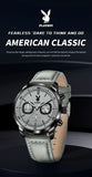 PLAYBOY Top Brand Fashion Watch for Men Leather Strap  High Quality Casual Waterproof Luxury Quartz Men's Watches