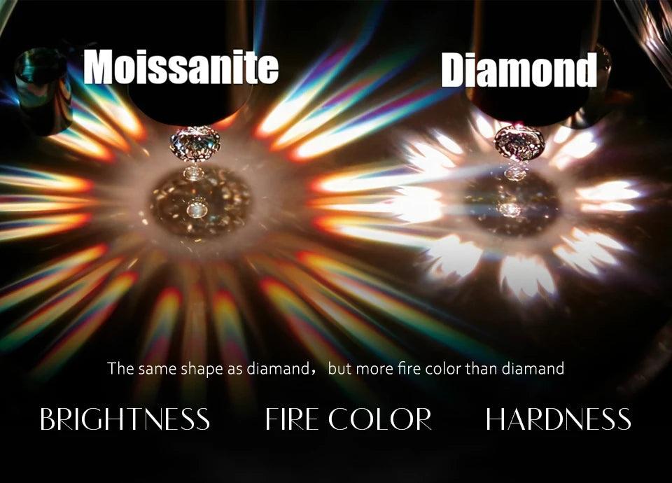 Luxury 3 Stone Round Cut D Colour 4CT Moissanite Diamonds Rings Sterling Silver 18KGP Engagement Wedding Jewellery