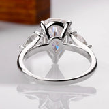 Waterdrop Shape GRA Certified 1-4CT Pear Cut 925 Sterling Silver Moissanite Diamonds Wedding Engagement Rings