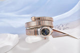 New Luxury Gold Silver Colour Snake Shaped Quartz Watches For Women - Elegant Fashionable Bracelet Wristwatches