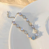Crystal Charm Bracelets for Women - Gold Colour Beaded Chain Double Layered Adjustable Bracelets Jewellery - The Jewellery Supermarket