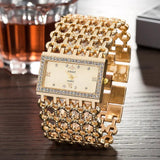 Classic Square Gold Women Watches High-end Temperament Ladies Dress Bracelet Watch Luxury Diamonds Quartz Wristwatch Montre - The Jewellery Supermarket