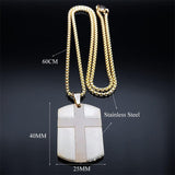 Christian Jesus Cross Necklace - Stainless Steel Fear Not for I Am with You Bible Verse Encourage Jewellery - The Jewellery Supermarket