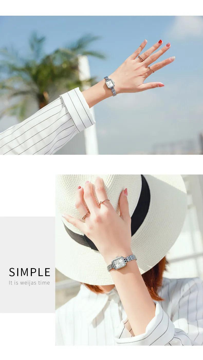 New 20mm Mini Gold Quartz Women's Watch - Fashion Lady Small Bracelet Chain Simple Ladies Watch - The Jewellery Supermarket