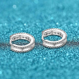 Outstanding D Color VVS1 0.14ct Moissanite Diamonds Hoop Earrings Silver Wedding Gifts Fine Jewellery - The Jewellery Supermarket