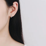 Outstanding D Color VVS1 0.14ct Moissanite Diamonds Hoop Earrings Silver Wedding Gifts Fine Jewellery - The Jewellery Supermarket