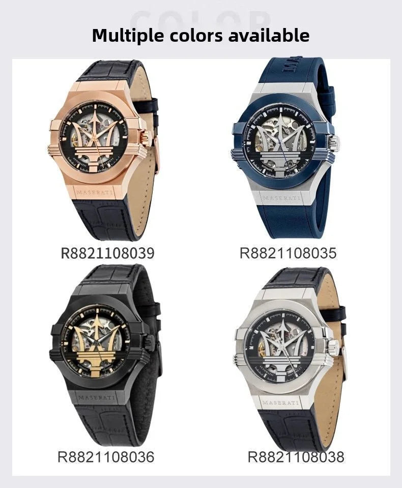 Maserati Mechanical Watch POTENZA Power Series Trident Fashion Mechanical Exquisite European American Watch