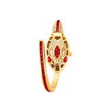 Luxurious Casual Style Honeycomb Case One Piece Women's Steel Band Snake-Shaped Snake Body Red Eye Quartz Watch