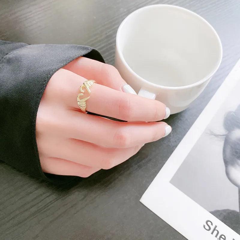 New Popular Romantic Heart Hand Hug Fashion Ring for Women and Girls -  Silver Color Punk Gesture Fashion Gift - The Jewellery Supermarket