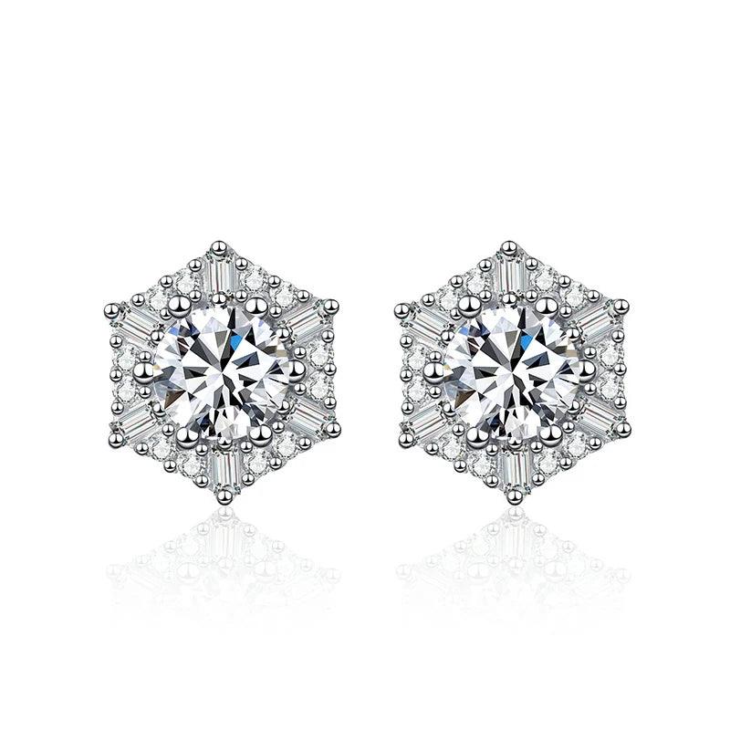 Wonderful 0.5ct 5mm Moissanite Diamonds Earrings for Women S925 Sterling Silver Fine Jewellery for Women - The Jewellery Supermarket