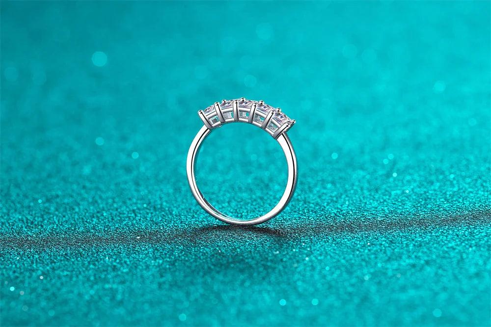 .5CT Total Emerald Cut High Quality Moissanite Diamonds Half Eternity Anniversary - Luxury Jewellery