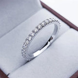 Alluring 2mm D Color Moissanite Diamonds Wedding Engagement Eternity Rings - 925 Sterling Silver Rings For Women - The Jewellery Supermarket