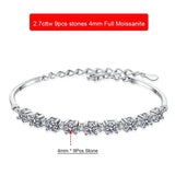 Superb 18K WGP Ideal Cut 4mm 2.7ct D Color High Quality Moissanite Diamonds Tennis Bracelet - The Jewellery Supermarket