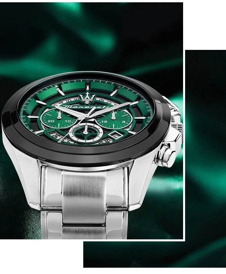 Original Maserati Men's Watch Fashion Leisure Explorer Series Steel Strap Large Dial European and American watches