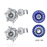 Gorgeous D Colour VVS1 Multi Colours and Cuts Moissanite Diamonds Stud Earrings - Sterling Silver Fine Jewellery - The Jewellery Supermarket