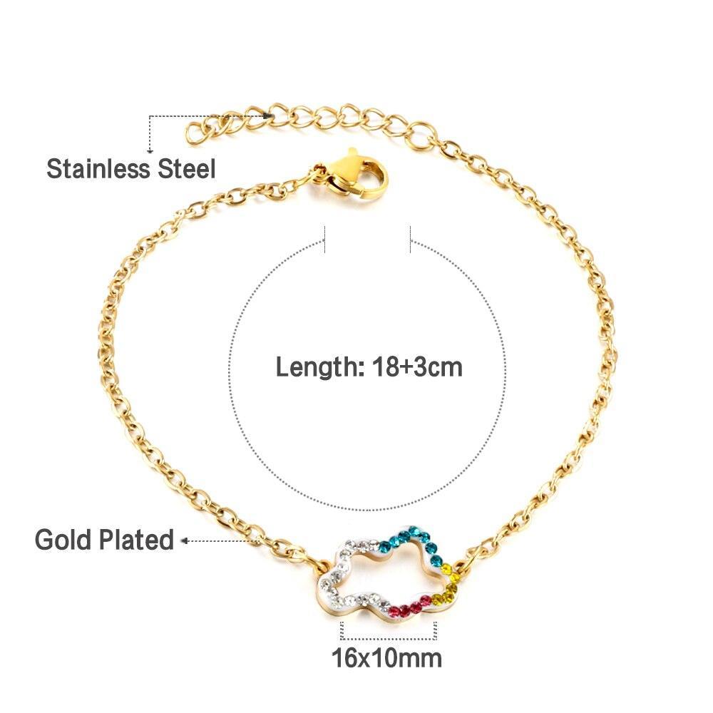 Elegant White Shell Charm Bracelet For Women - Hollow Flower Chain Stainless Steel Luxury Jewellery  - The Jewellery Supermarket