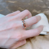 Fine Wedding Jewellery Fashion Luxury 14K Filled Rose Gold Micro-wax Inlay AAA Zircon Diamonds Ring