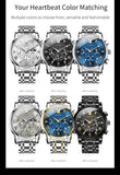 PLAYBOY Fashion Luxury Multifunction Original Waterproof Stainless Steel High Quality Quartz Watch for Men