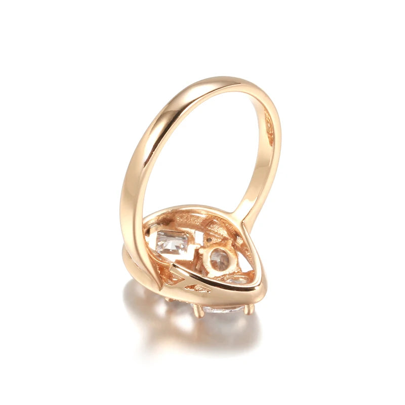 Fashion Unique Filled 14K Rose Gold AAA Zircon Diamonds Daily Fine Jewellery Gifts for Women