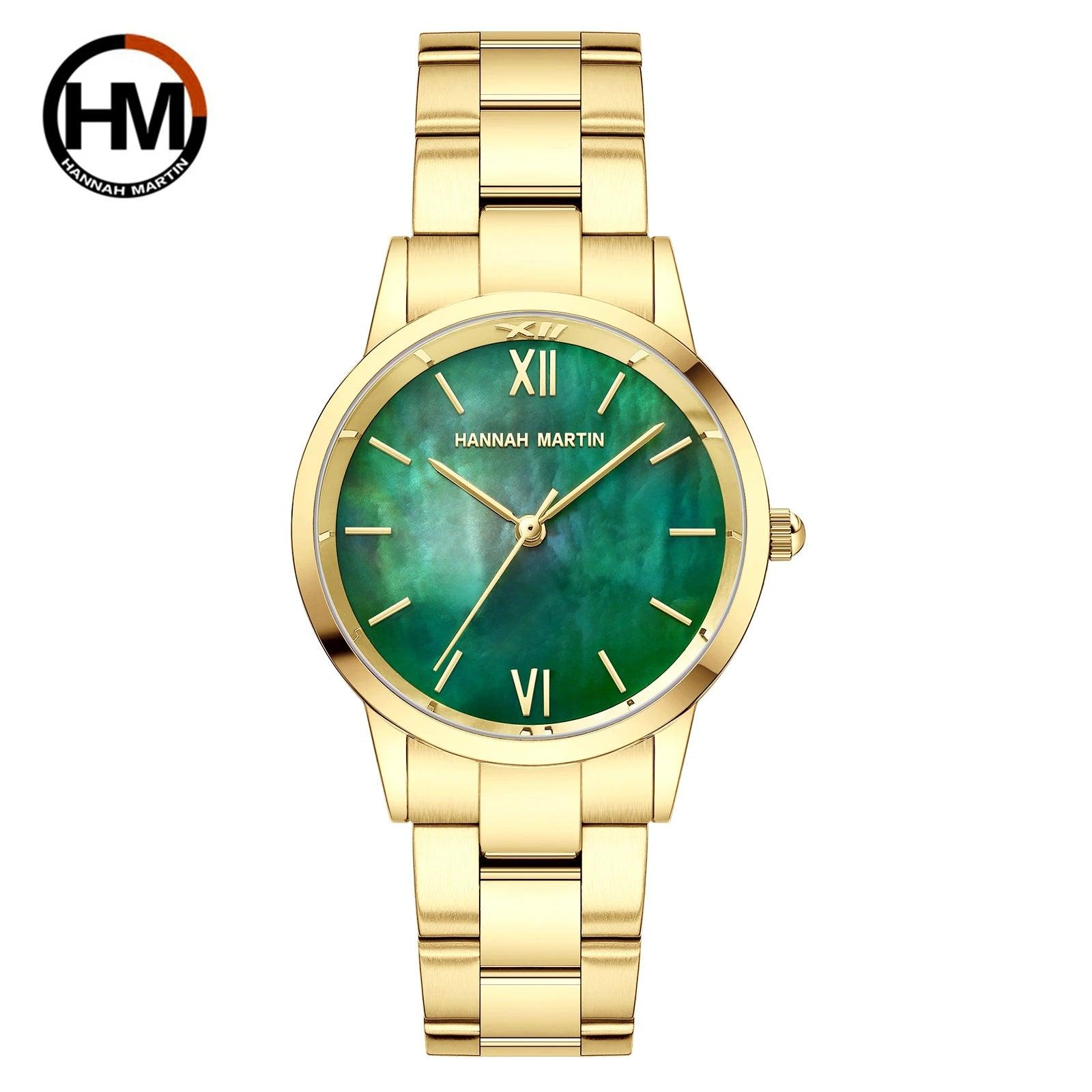 Elegant Rose Gold Plated Round Dial Stain Steel Band Women Watches Japan Movement Quartz Waterproof Wristwatches