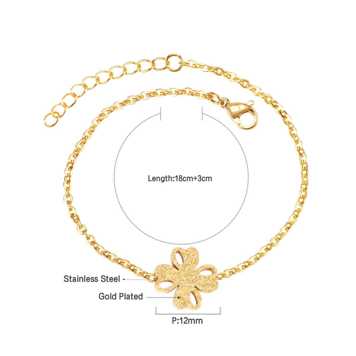 Simple Trendy Charm Bracelets for Women - Stainless Steel Infinity 8 Snowflake Hamsa Hand Tiny Chain Jewellery - The Jewellery Supermarket