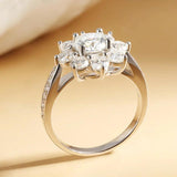 Brilliant GRA Certified VVS1 Moissanite Diamond Rings 925 Sterling Silver Sunflower Wedding Enggement Fine Jewellery