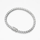 Superb Sterling Silver Real 3-5mm Moissanite Diamonds Bracelets For Women, Sparkling Wedding Party Fine Jewellery - The Jewellery Supermarket