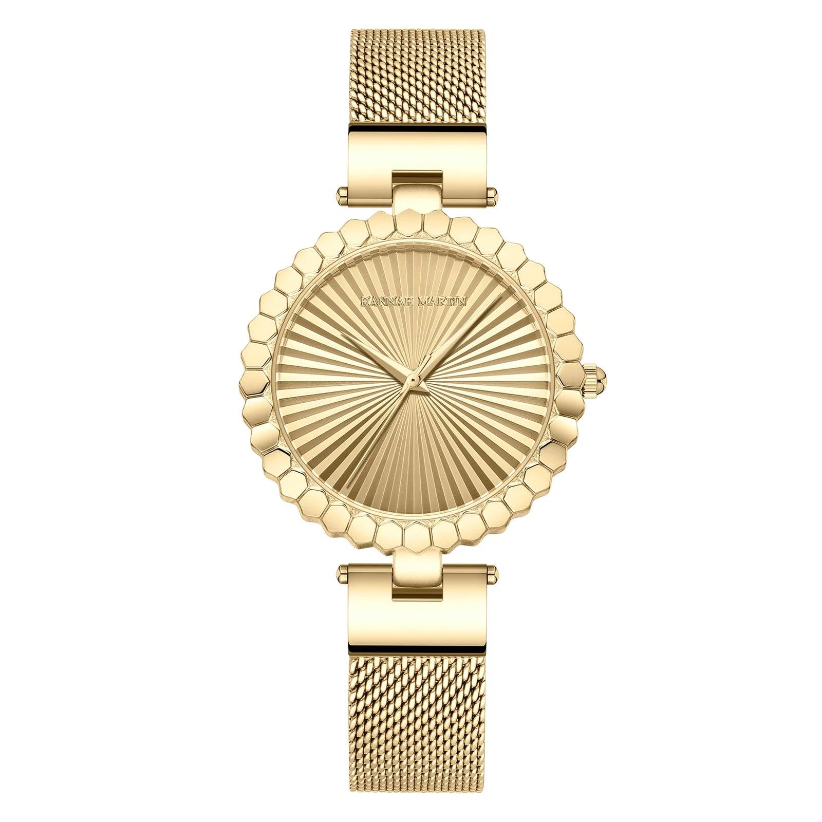 Luxury Dial Quartz Movement Stainless Steel Mesh Strap Fashion New Womens Watch Elegant Original Women Watches