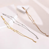 Elegant  Gold Colour Stainless Steel Chain Bracelets for Women, Dainty Stars Charm Link Adjustable Jewellery - The Jewellery Supermarket