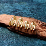 Striking Genuine ♥︎ High Quality Moissanite Diamonds ♥︎ Double Hoop Earrings for Women - Fine Jewellery - The Jewellery Supermarket