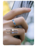 Amazing 1.0ct 4.5mm+2X4.0mm Round Cut D VVS1 Moissanite Diamonds 925 Silver Wedding Engagement Rings for Women