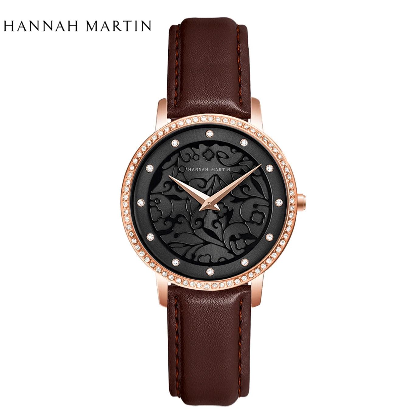 Elegant Top Layer Cowhide or Stainless Steel Strap Luxury Watch Quartz Movement 3ATM Waterproof Ladies Watches