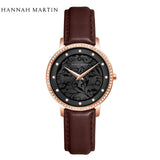 Elegant Top Layer Cowhide or Stainless Steel Strap Luxury Watch Quartz Movement 3ATM Waterproof Ladies Watches