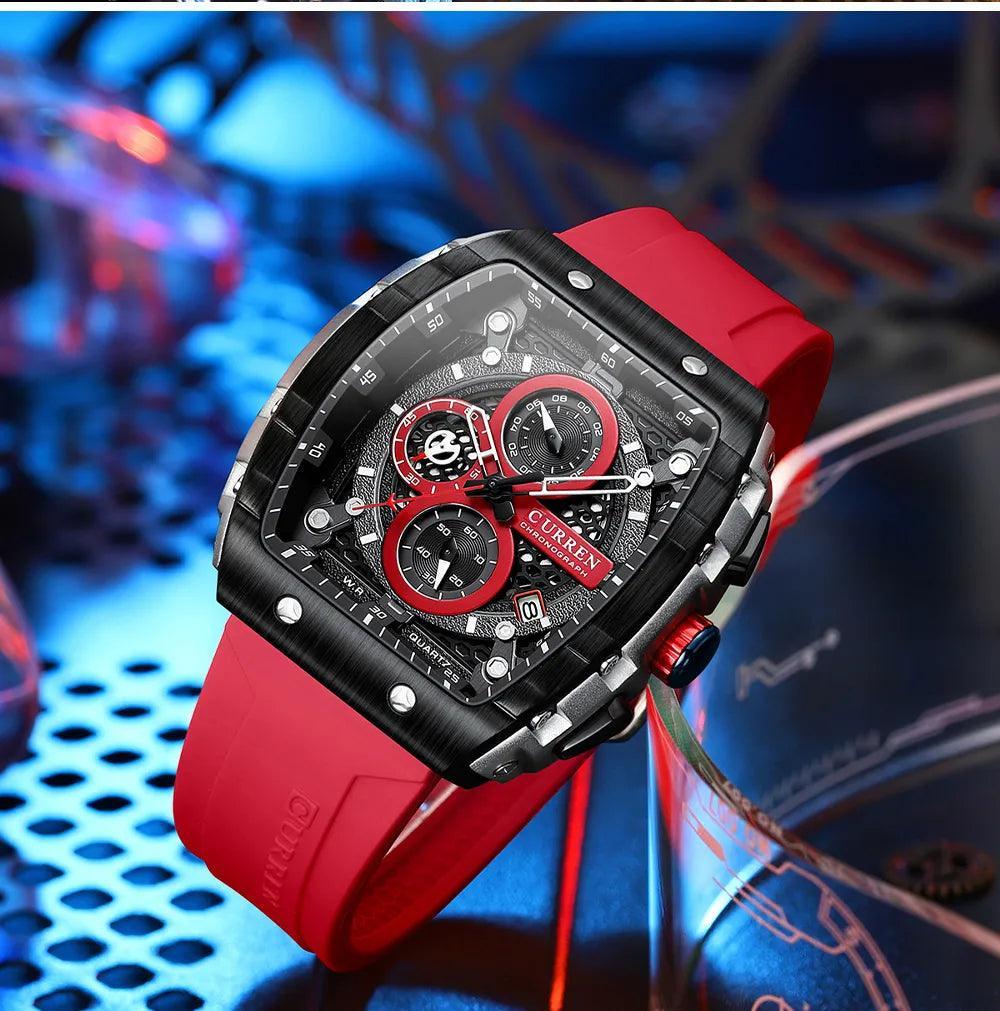 Top Brand Luxury Square Quartz Men's Watches - Waterproof Luminous Chronograph Watches for Men - The Jewellery Supermarket