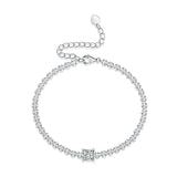 Radiant 1ct D Color VVS1 14K WGP Radiant Cut Square High Quality Moissanite Diamonds Bracelets - Luxury Jewellery - The Jewellery Supermarket
