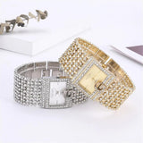 Classic Square Gold Women Watches High-end Temperament Ladies Dress Bracelet Watch Luxury Diamonds Quartz Wristwatch Montre - The Jewellery Supermarket