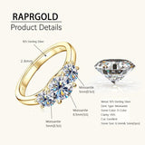 Amazing Round Cut Three Stone D Colour VVS1 Moissanite Engagement Wedding Rings - Sterling Silver Fine Jewellery