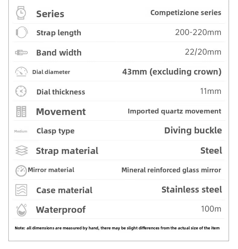 Original Maserati Blue Gold Men's Luxury Gold Fashion Trend Dial European and American Business watch