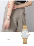 Elegant Luxury Women Watch Quartz Movement Shell Dial Rhinestone Stainless Steel Fashion Waterproof Wristwatches