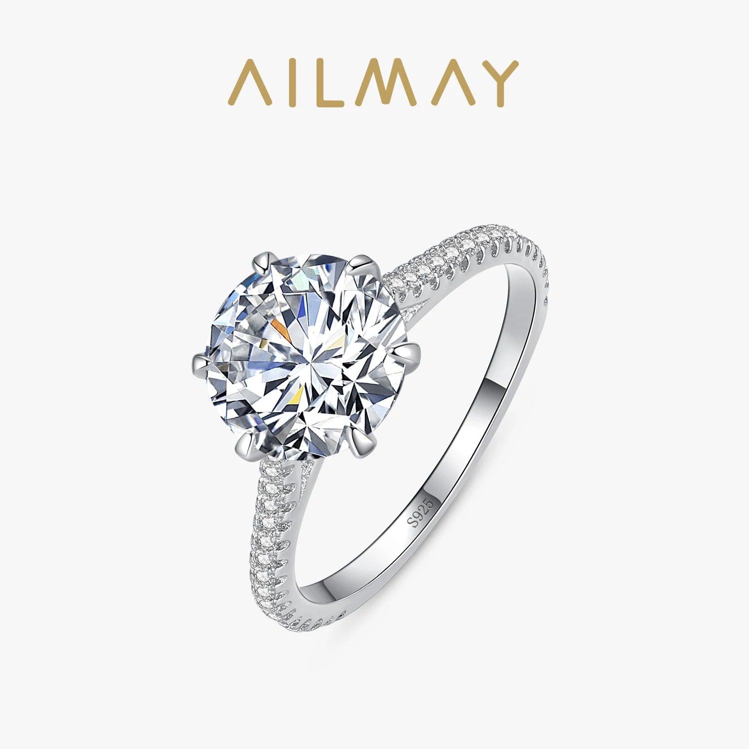 * NEW* Classic Luxury Clear Simulated Lab Diamonds Authentic Sterling Silver Ring - The Jewellery Supermarket