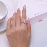 Authentic AAAA Simulated Diamonds 925 Sterling Silver Fashion Delicate Ring - Engagement Fine Jewellery - The Jewellery Supermarket