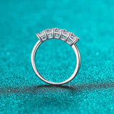 .5CT Total Emerald Cut High Quality Moissanite Diamonds Half Eternity Anniversary - Luxury Jewellery