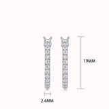 Excellent 18KGP D Colour VVS1 Moissanite Diamonds Hoop Earrings, Sparkling Silver Wedding Fine Jewellery - The Jewellery Supermarket